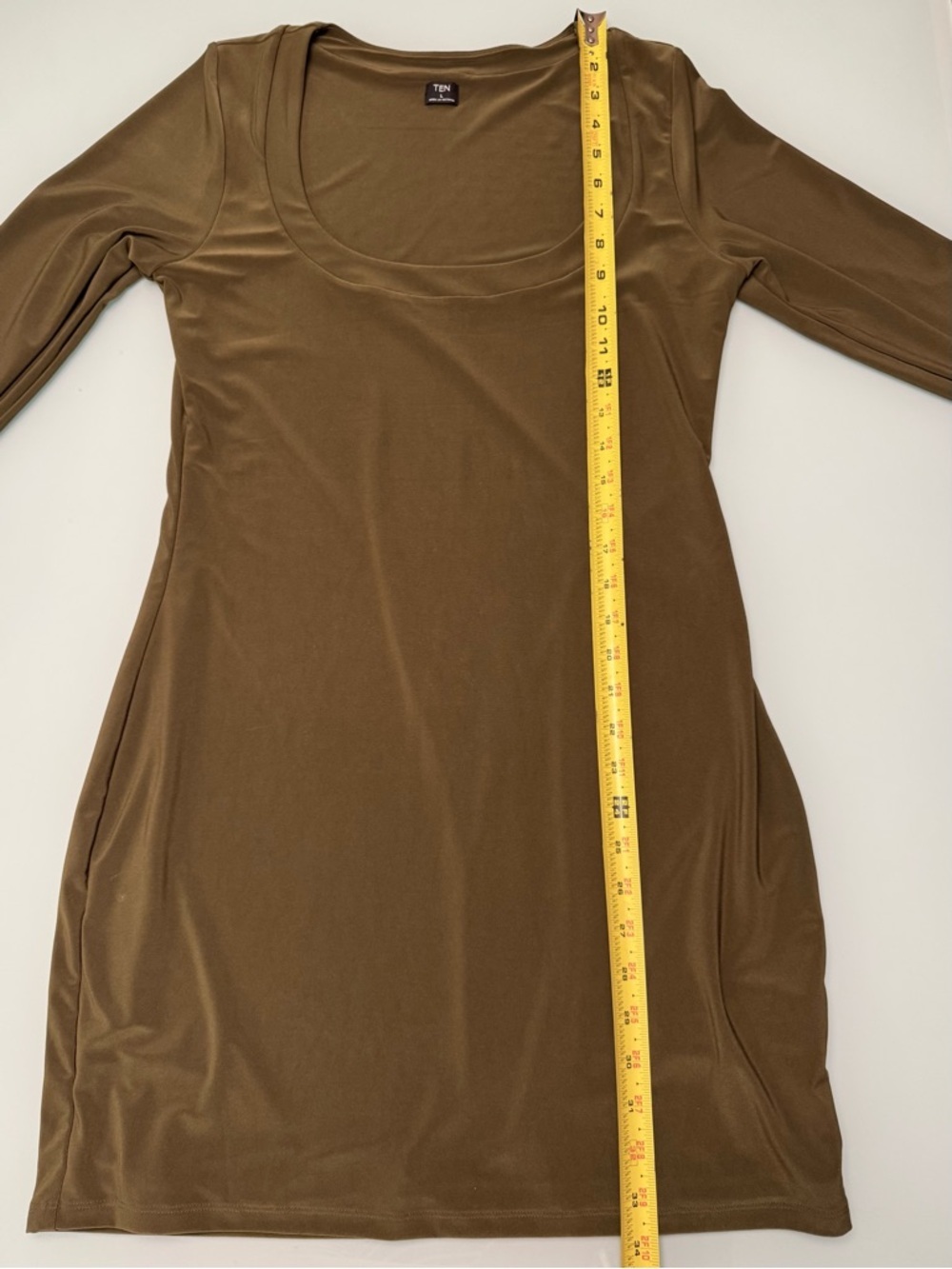 Aritzia Ten by Babaton Myrna Dress - Smooth Matter™ Scoopneck Mini - Green - L - Picture 6 of 9